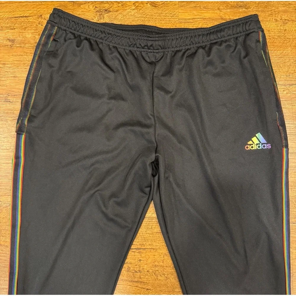 Adidas Black Tiro Pride LGBTQ Soccer Football Futbol‎ Train Jogger Pants Men 2XL